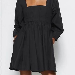 Jonathan Simkhai, Ashlynn Tie Back Mini in Black